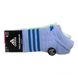 Adidas Girl's Superlite Aeroready 6 pair Shoe Size 3Y-9